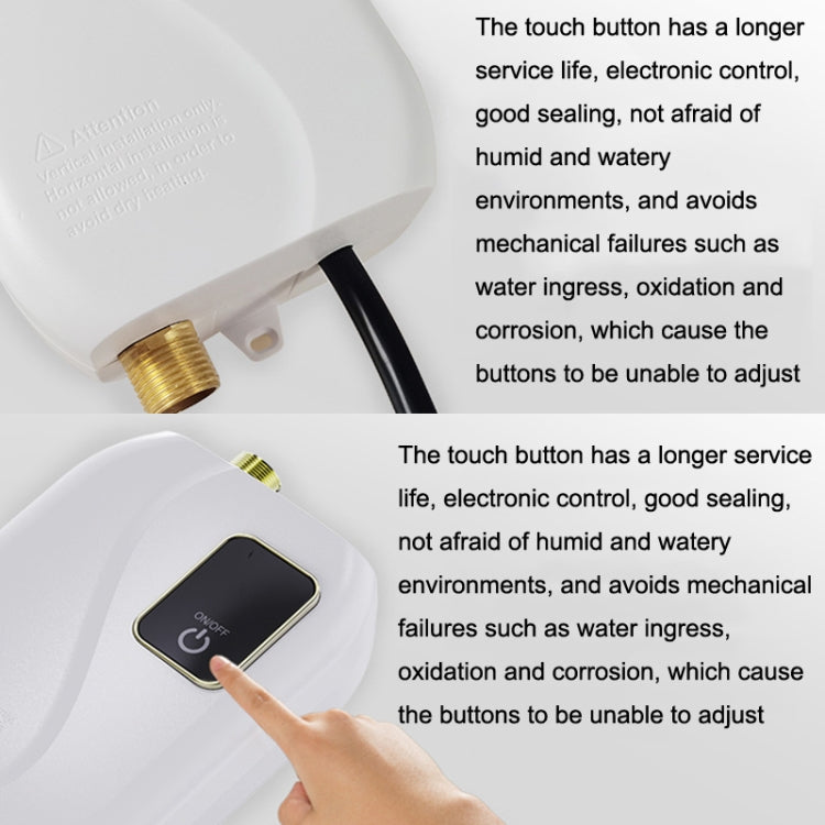Instant Water Heater Mini Kitchen Quick Heater Household Hand Washing Water Heater AU Plug(White)