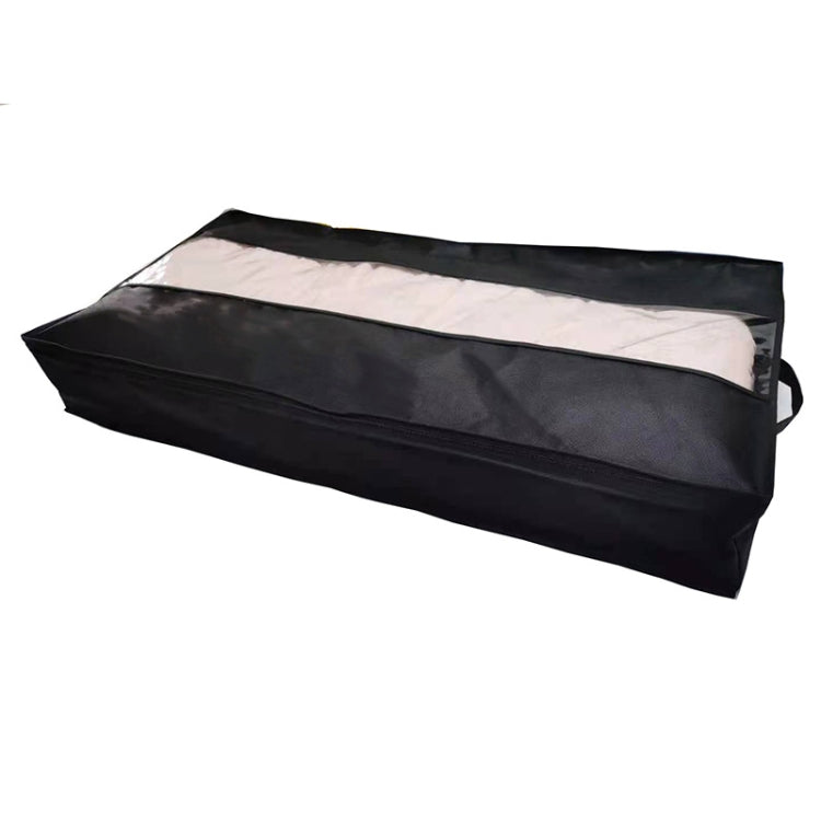 Non-Woven Quilt Storage Bag Home Dustproof Finishing Bag Moving Packing Bag 100 x 50 x 15cm(Black)
