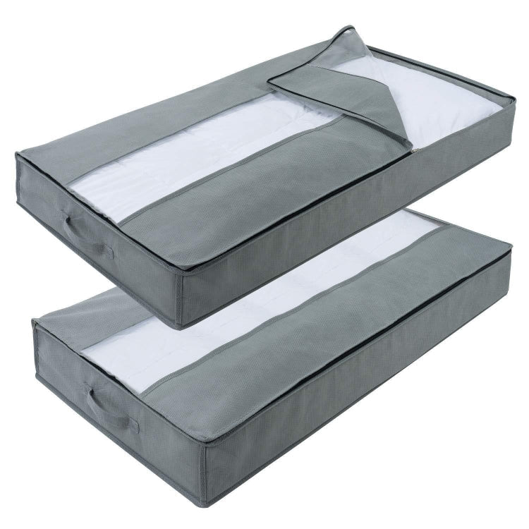 Non-Woven Quilt Storage Bag Home Dustproof Finishing Bag Moving Packing Bag 100 x 50 x 15cm(Deep Gray)