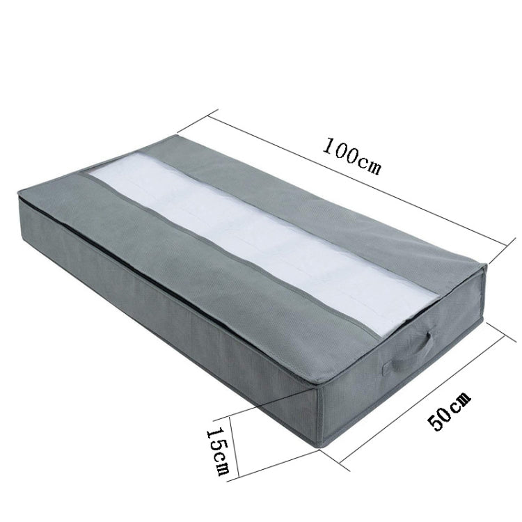 Non-Woven Quilt Storage Bag Home Dustproof Finishing Bag Moving Packing Bag 100 x 50 x 15cm(Deep Gray)