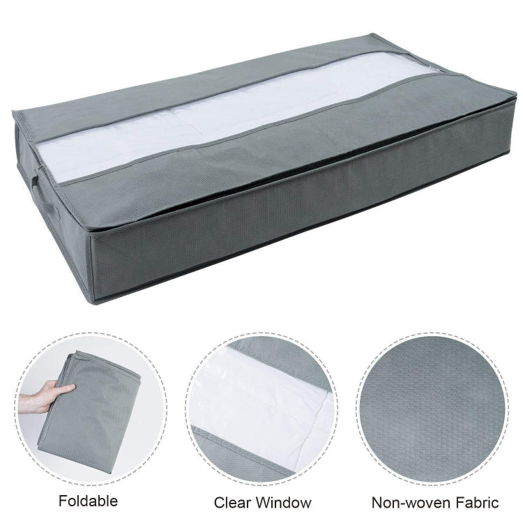 Non-Woven Quilt Storage Bag Home Dustproof Finishing Bag Moving Packing Bag 100 x 50 x 15cm(Deep Gray)