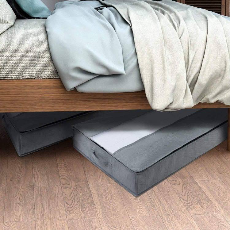 Non-Woven Quilt Storage Bag Home Dustproof Finishing Bag Moving Packing Bag 100 x 50 x 15cm(Deep Gray)
