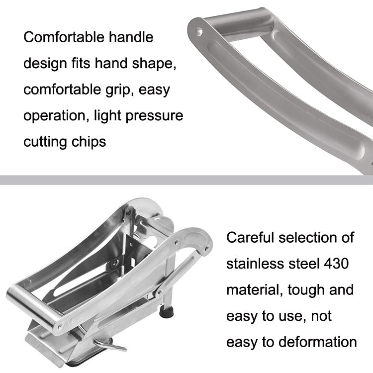 JD-052 Stainless Steel French Fries Cut Multi-functional Home Manual Fries Cut Without Suction Plate