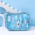 9pcs/set Blue Children Cleaning Care Set Maternal and Baby Grooming Supplies Care Tools
