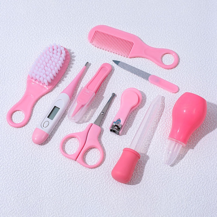 9pcs/set Blue Children Cleaning Care Set Maternal and Baby Grooming Supplies Care Tools