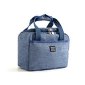 Portable Lunch Bag Thermal Insulated Lunch Box Tote Cooler Handbag 24  x 17 x 14cm(Blue)