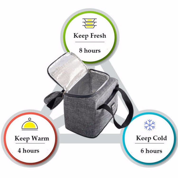Portable Lunch Bag Thermal Insulated Lunch Box Tote Cooler Handbag 24  x 17 x 14cm(Dark Green)