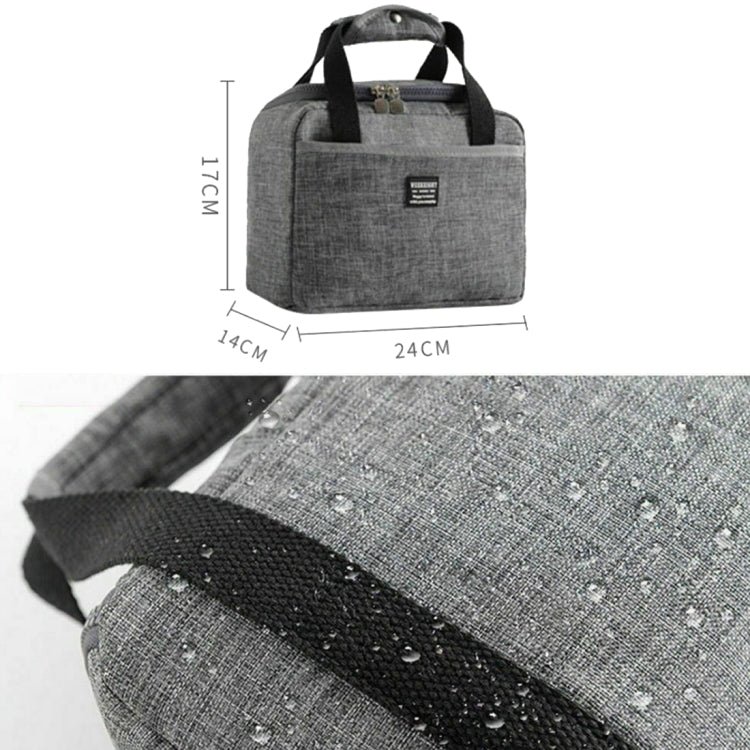 Portable Lunch Bag Thermal Insulated Lunch Box Tote Cooler Handbag 24  x 17 x 14cm(Dark Green)