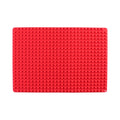 Silicone Pyramid Baking Chicken Mat Oil Filter Oil Separation Baking Mat BBQ Bread Cookie Oven Baking Mat(Red)