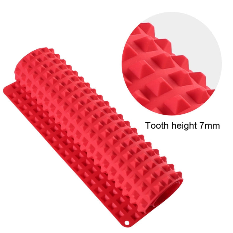 Silicone Pyramid Baking Chicken Mat Oil Filter Oil Separation Baking Mat BBQ Bread Cookie Oven Baking Mat(Red)