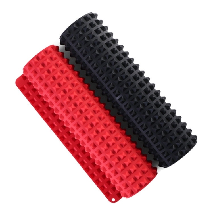 Silicone Pyramid Baking Chicken Mat Oil Filter Oil Separation Baking Mat BBQ Bread Cookie Oven Baking Mat(Black)