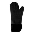 ZYA-426 Longer And Thicker Insulated Gloves Silicone Kitchen Baking Gloves(Black)