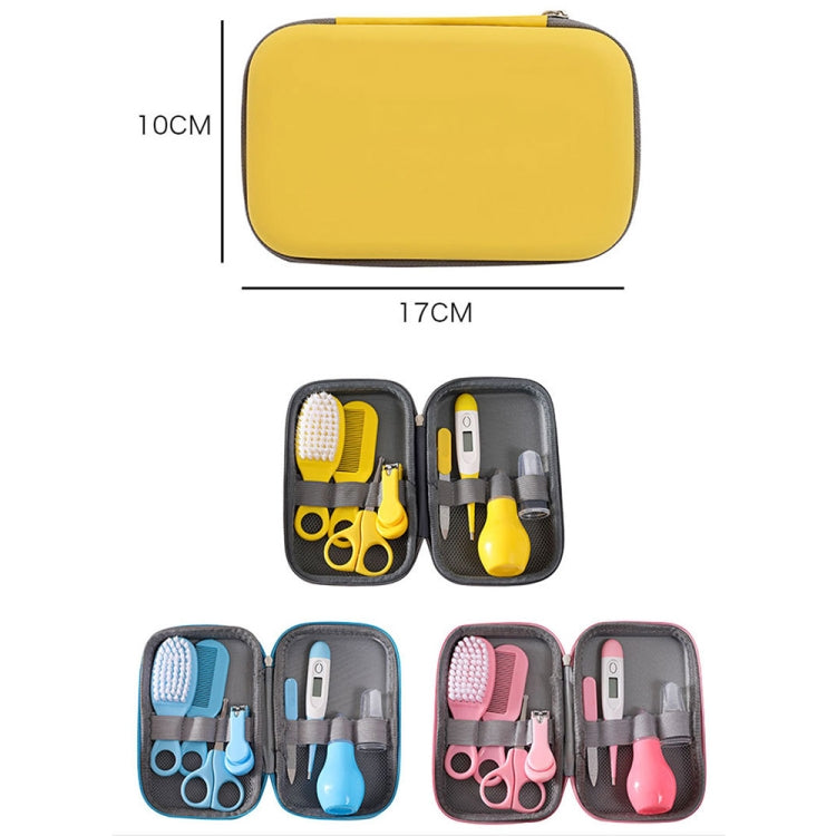 8 in 1 EVA Bag Baby Cleaning Care Set Baby Daily Cleaning Kit(Blue)