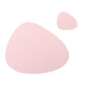 Placemat+Coaster Silicone Placemat Insulation Texture Scalloped Cushion(Pink)