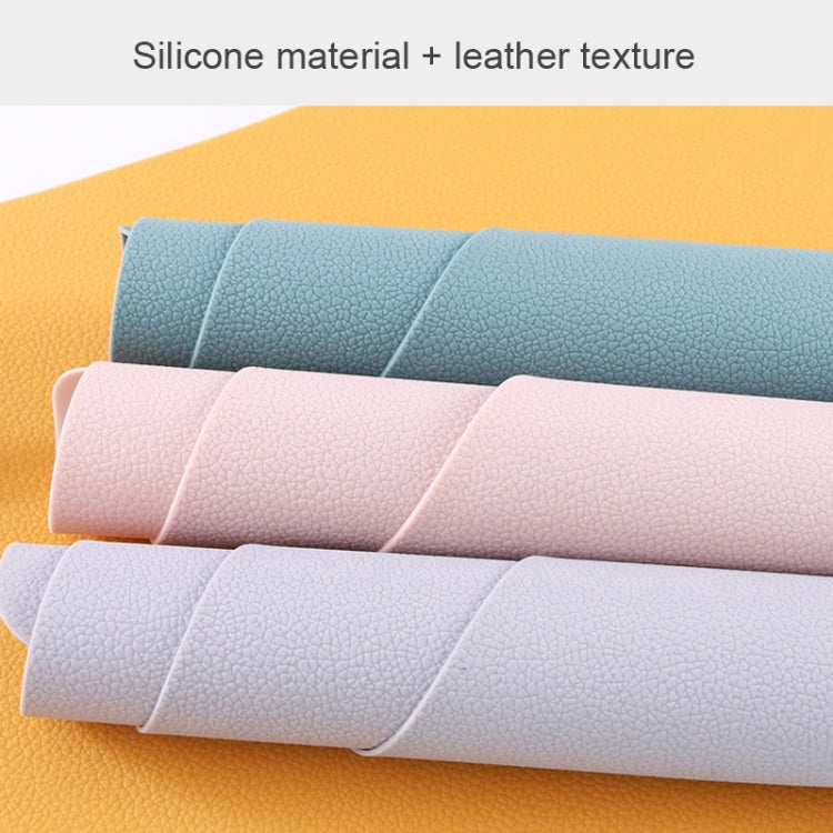 Placemat+Coaster Silicone Placemat Insulation Texture Scalloped Cushion(Red)