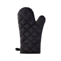 Cotton Insulated Diamond Thickened Gloves Hookable Storage Oven Microwave Baking Gloves(Black)