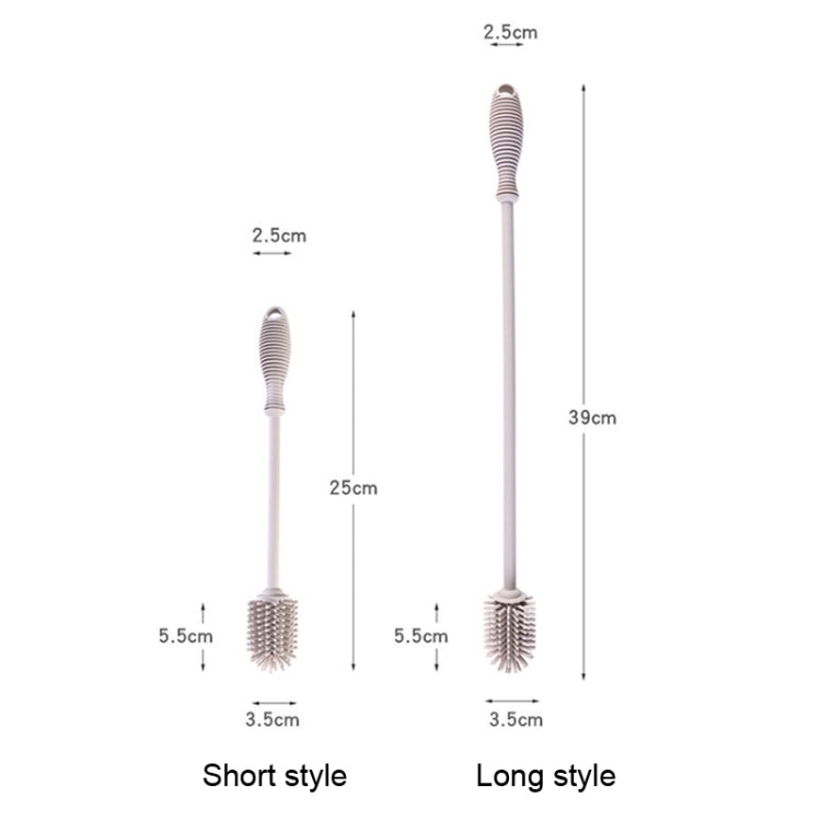 Long  Household Silicone Bottle Glass Brush Kitchen Thermos Brush