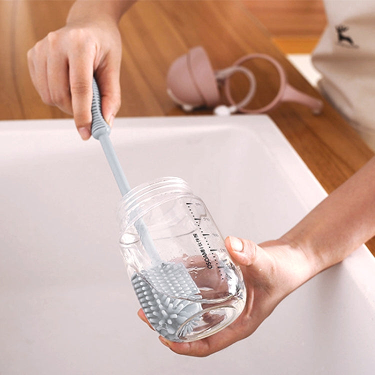 Long  Household Silicone Bottle Glass Brush Kitchen Thermos Brush