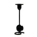 DH2304-01 Rose Carved Metal Candle Holder Bar Decoration Candlelight Dinner Candlesticks, Size: Medium Black