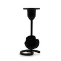 DH2304-01 Rose Carved Metal Candle Holder Bar Decoration Candlelight Dinner Candlesticks, Size: Short Black