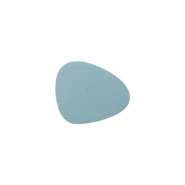 10pcs Teardrop-Shaped Silicone Table Insulation Mat Leather Textured Kitchen Cup And Pot Mat(Blue)
