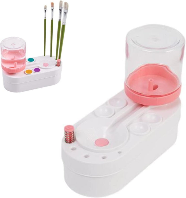 2nd Generation Oil Painting Brush Cleaner Tool with Water Container Paint Pen Washer(Green)