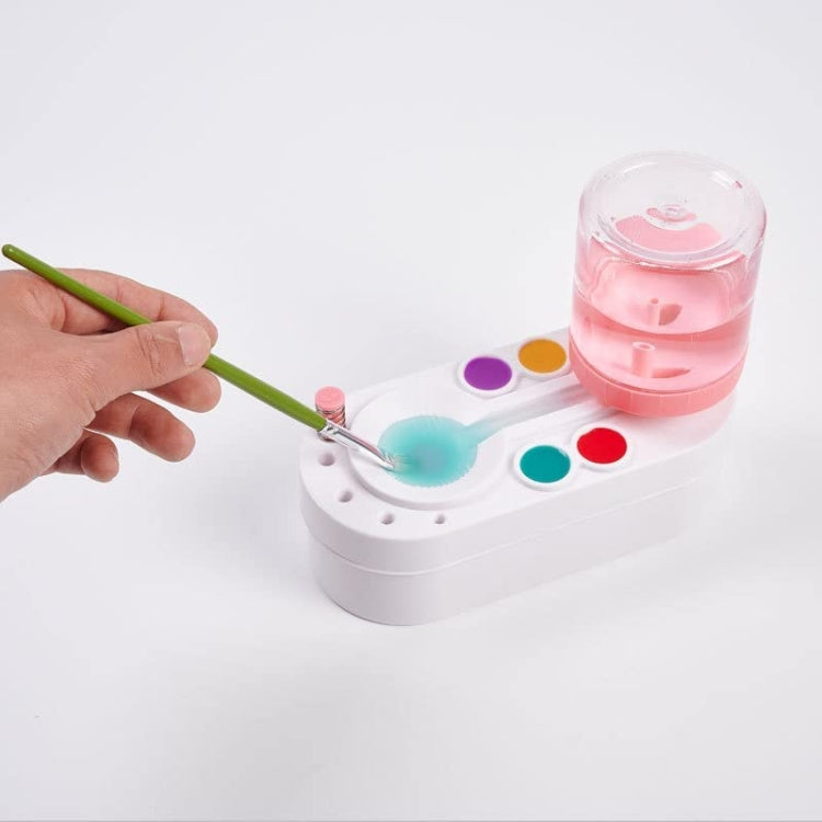 2nd Generation Oil Painting Brush Cleaner Tool with Water Container Paint Pen Washer(Green)