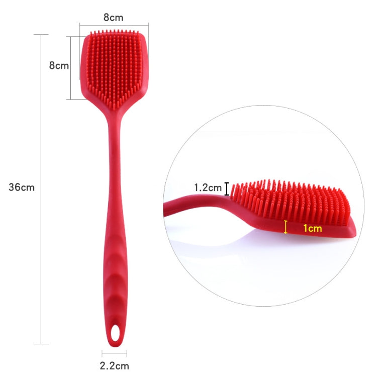 ZYA-251 Silicone Integrated Pot Scrubbing Brush Household Kitchen Cleaning Brush Dishwashing Brush(Red)