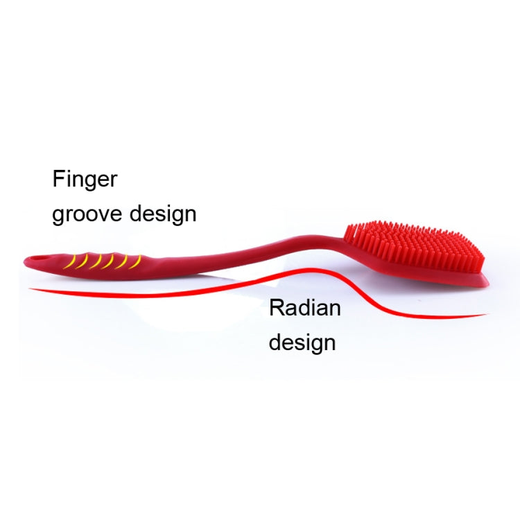 ZYA-251 Silicone Integrated Pot Scrubbing Brush Household Kitchen Cleaning Brush Dishwashing Brush(Red)