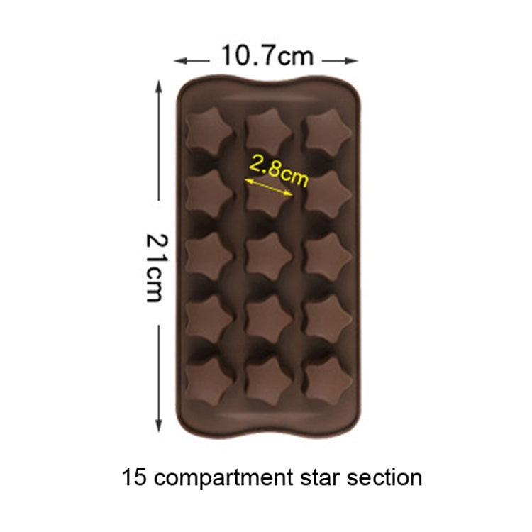 2pcs Silicone Chocolate Mold Jelly Christmas Candy Cake Mould, Style: Star