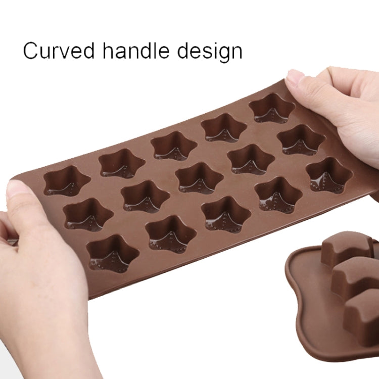 2pcs Silicone Chocolate Mold Jelly Christmas Candy Cake Mould, Style: Star
