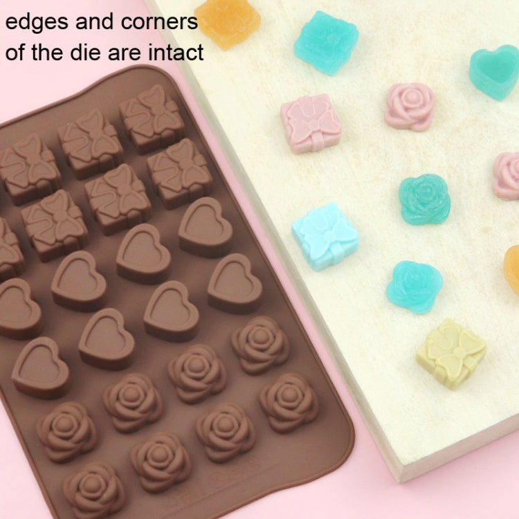 2pcs Silicone Chocolate Mold Jelly Christmas Candy Cake Mould, Style: Star