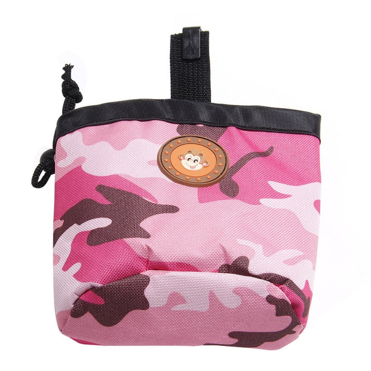 Multifunctional Pet Training Camouflage Snacks Bag Portable Dog Walking Belt Bag(Pink)