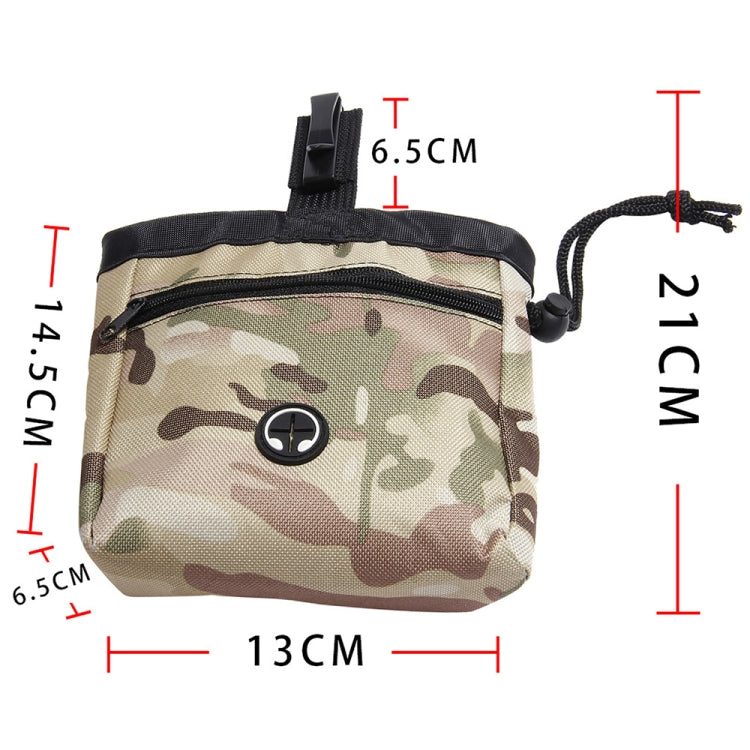 Multifunctional Pet Training Camouflage Snacks Bag Portable Dog Walking Belt Bag(Yellow)