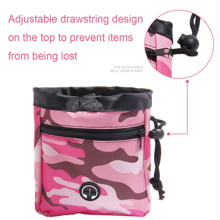 Multifunctional Pet Training Camouflage Snacks Bag Portable Dog Walking Belt Bag(Blue)