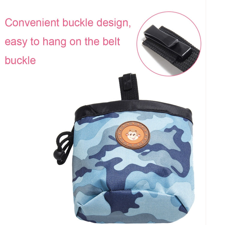 Multifunctional Pet Training Camouflage Snacks Bag Portable Dog Walking Belt Bag(Blue)