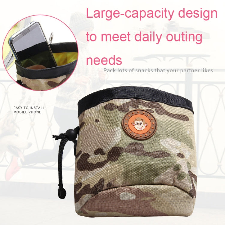 Multifunctional Pet Training Camouflage Snacks Bag Portable Dog Walking Belt Bag(Blue)