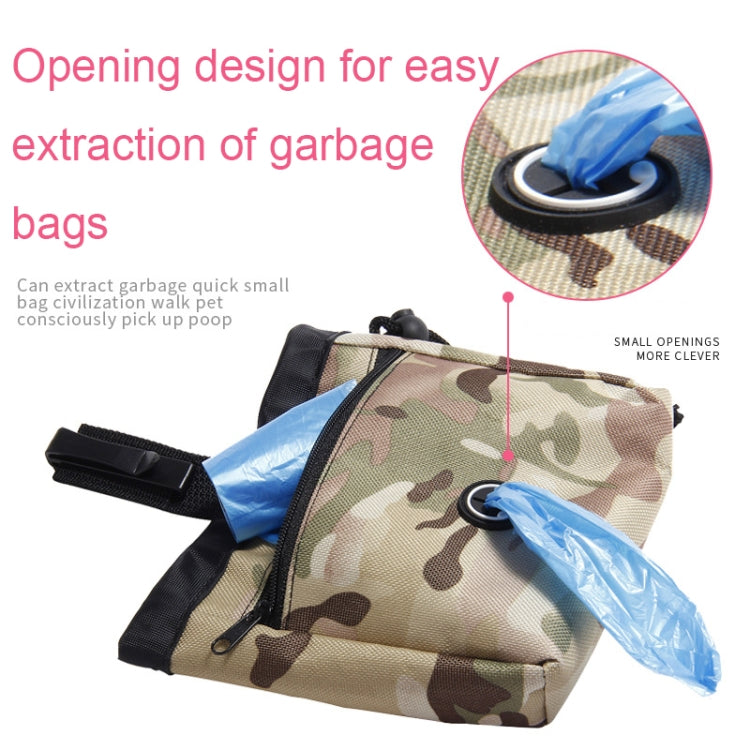 Multifunctional Pet Training Camouflage Snacks Bag Portable Dog Walking Belt Bag(Yellow)