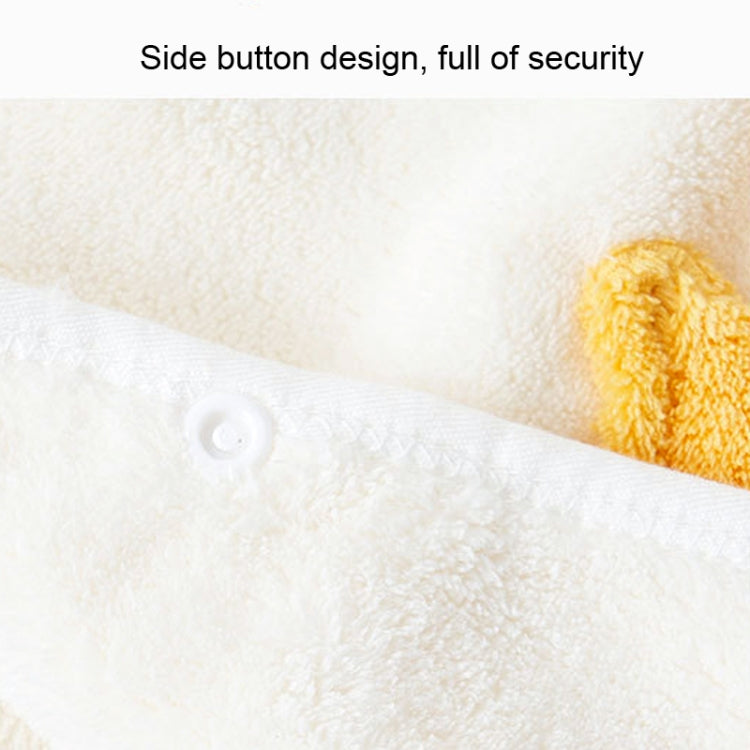 70x140cm Kids Bath Towel Thickened High Density Coral Fleece Hooded Cloak Water Absorbent Cape(White)