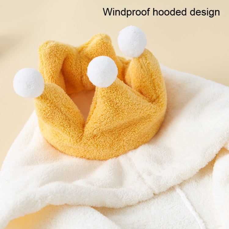 60x120cm Kids Bath Towel Thickened High Density Coral Fleece Hooded Cloak Water Absorbent Cape(Yellow)