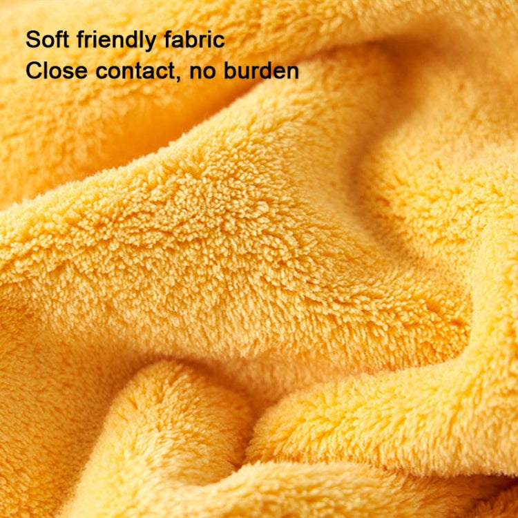 60x120cm Kids Bath Towel Thickened High Density Coral Fleece Hooded Cloak Water Absorbent Cape(White)