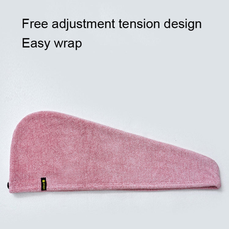 Coral Velvet Quick Dry Absorbent Hair Dryer Hat Plus Thicken Shower Cap Hotel Household Wrap Head Towel(Coffee)