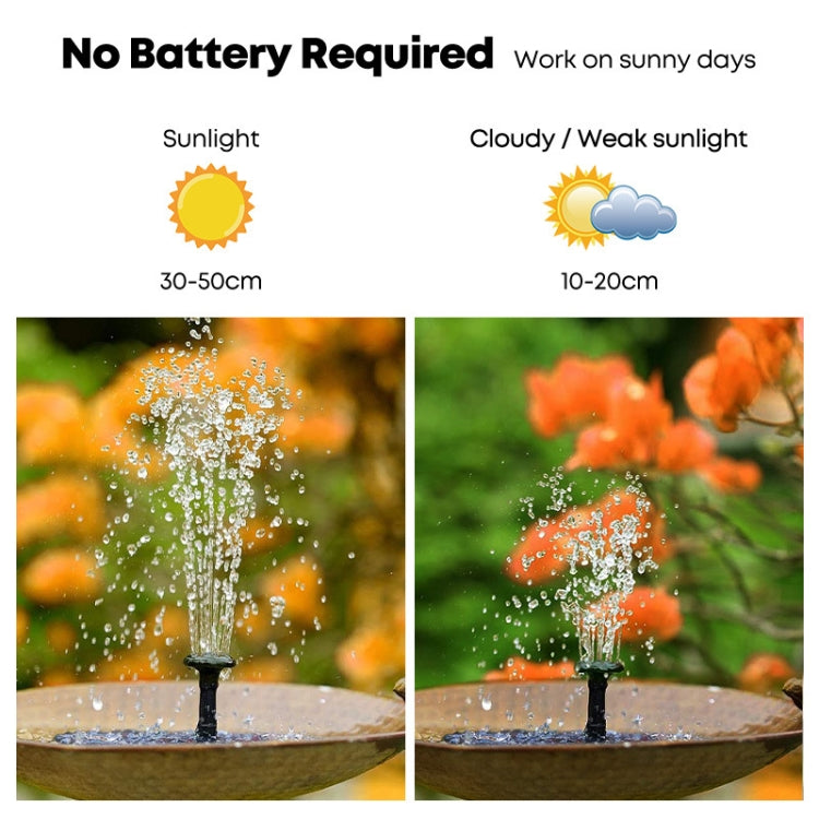 13cm  Solar Water Fountain Pool Outdoor Bird Bath Solar Powered Fountain Floating Water