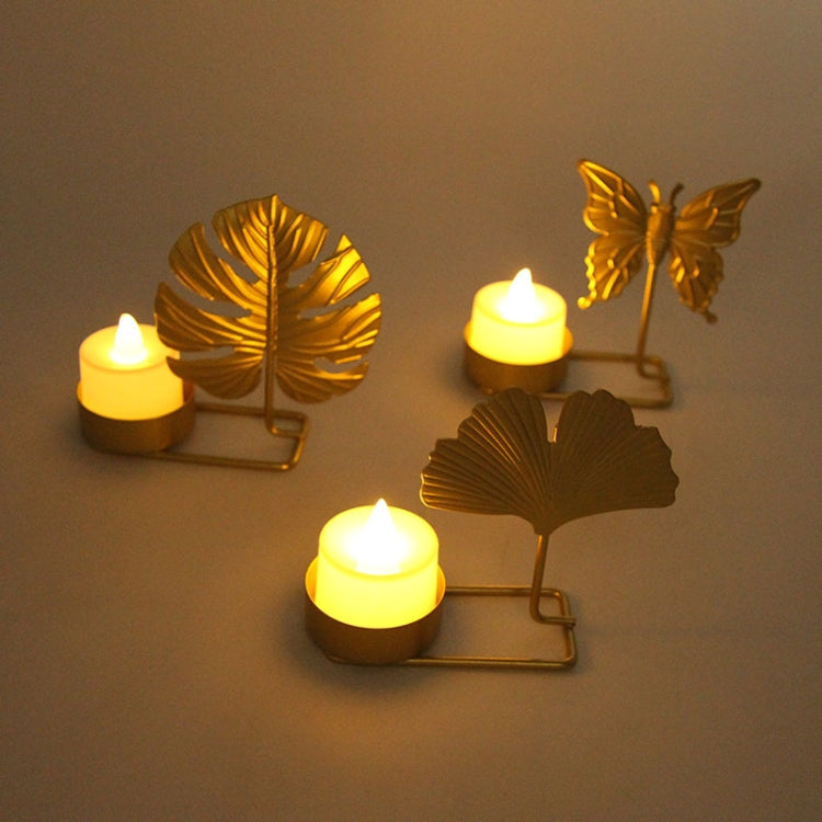 B Black Gold DH2303-03 Metal Retro Iron Art Candlesticks Ornament Table Candle Cup Decoration Props