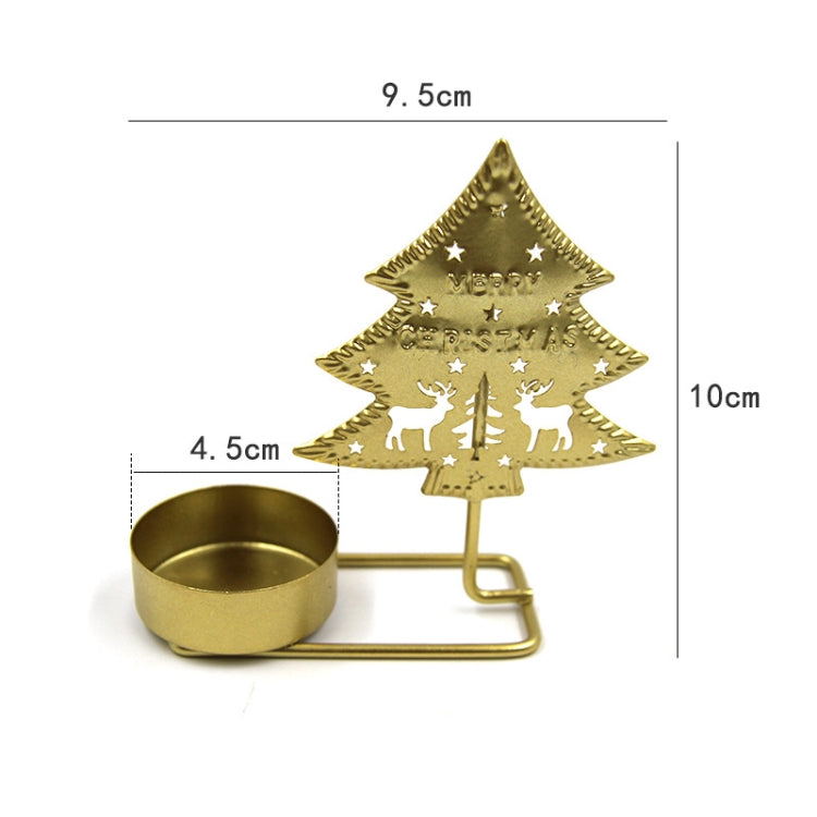 Christmas A Gold DH2303-03 Metal Retro Iron Art Candlesticks Ornament Table Candle Cup Decoration Props