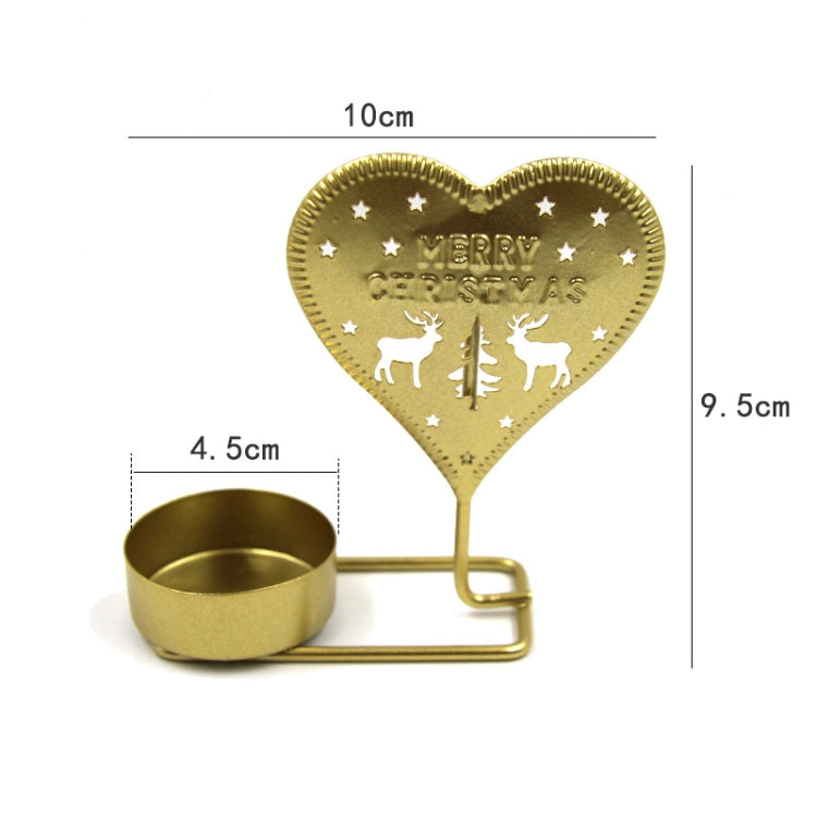Christmas B Gold DH2303-03 Metal Retro Iron Art Candlesticks Ornament Table Candle Cup Decoration Props