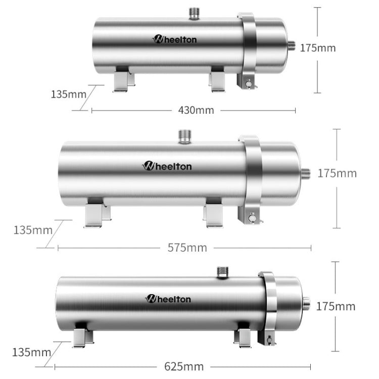 WHEELTON WHT-UF2000 Home Water Purifier High Flow Pipeline Filter