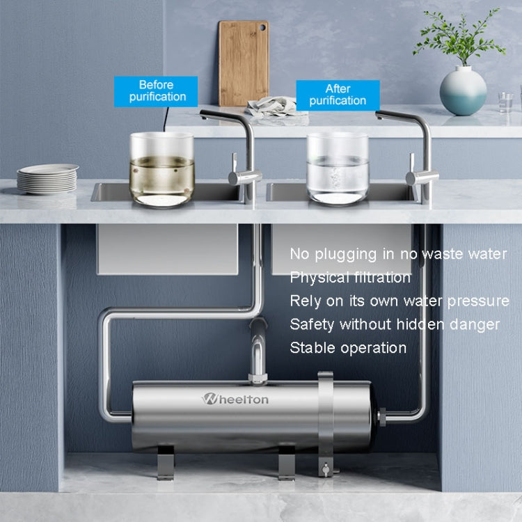 WHEELTON WHT-UF2000 Home Water Purifier High Flow Pipeline Filter