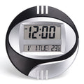 3885N Modern Silent Electronic Clock LCD Large Character Clock(Black)