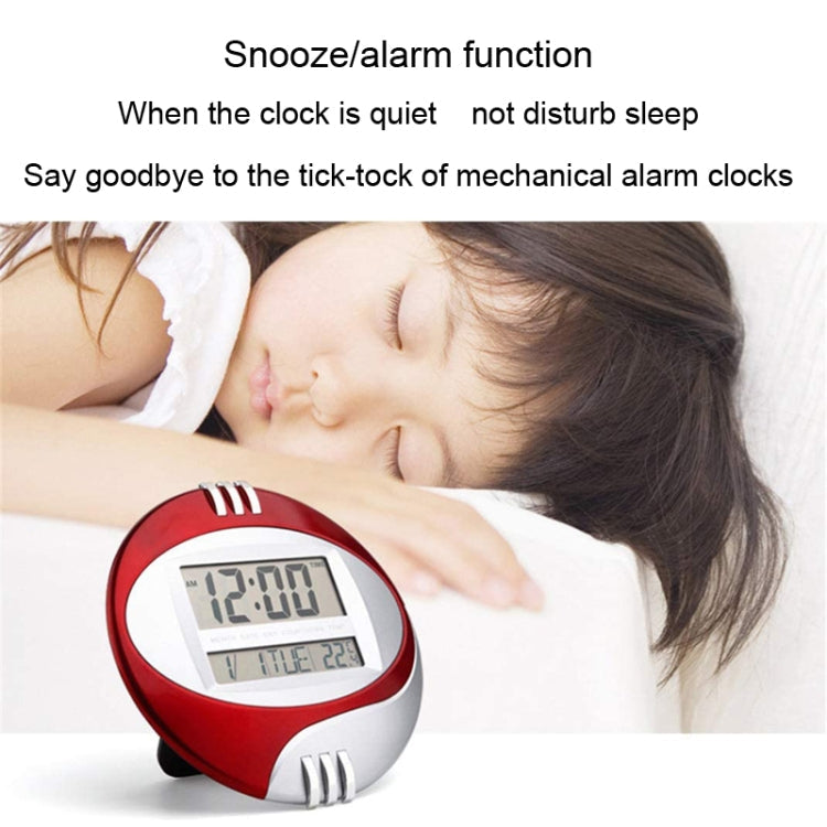 3885N Modern Silent Electronic Clock LCD Large Character Clock(Blue)